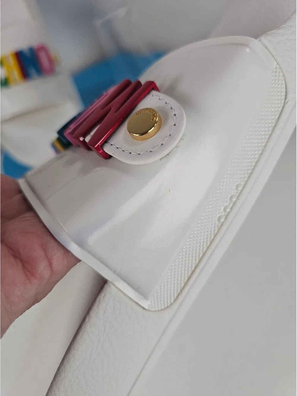Moschino ​white rubber
